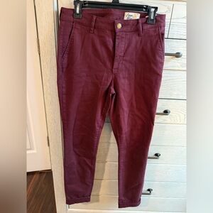Cosmic Blue Love Burgundy Pants